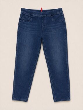 SPANX Dark Blue Ankle-Length Stretch Jeans leggings size Large